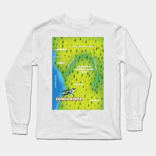 Congo River Map Long Sleeve T-Shirt